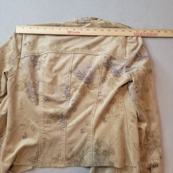 KUT FROM THE KLOTH Tayanita Floral Faux Suede Jacket Drape Collar Size Small - Picture 7 of 9